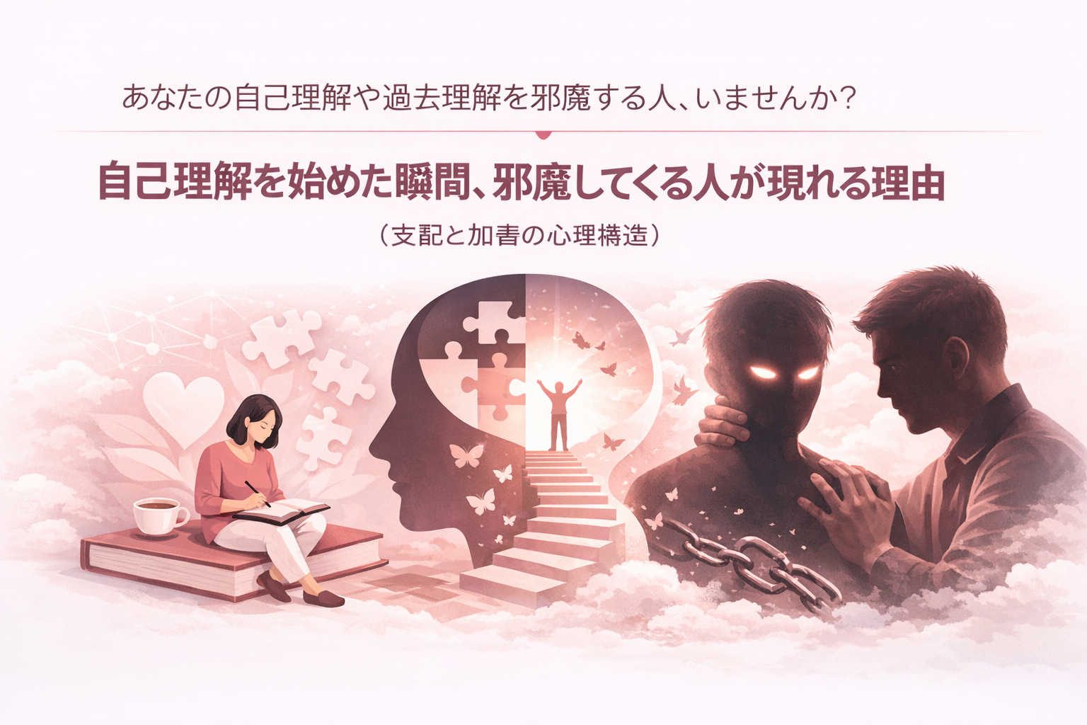 あなたの自己理解や過去理解を邪魔する人いませんか？自己理解を始めた瞬間、邪魔してくる人が現れる理由（支配と加害の心理構造）
