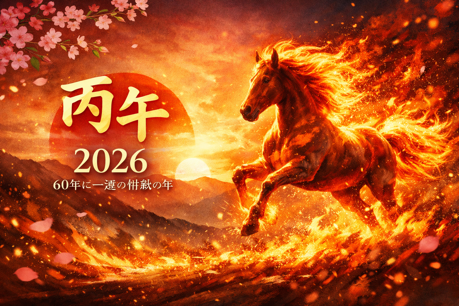 2026年は丙午（ひのえうま）。60年に一度の節目を「情熱」に変える